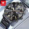 Men Watch Luxury Brand Quartz Watch Multi Functional Waterproof Moon Phase Chronograph Original Men Dress Watch