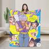 K-KPop Demons Hunters Blanket  Soft Fluffy Plush Throw Blanket For Children Living Room Flannel Bedspread Bed Cover