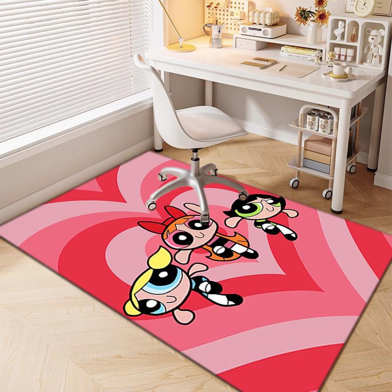 1Pc The Powerpuff Girls Printed rectangle carpet, home door mat, outdoor travel protection carpet A13