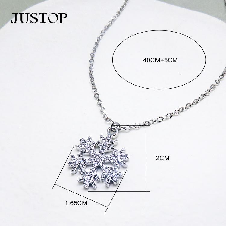 Новый ожерелье в виде снежинки на осень и зиму, нишевый дизайн, холодный и элегантный