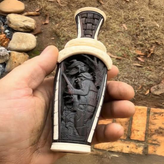 Ручной работы Охотничий манок на утку Свисток Портативный Легкий Деревянный с ручной резьбой Реалистичный звук Открытый Водоплавающая птица Ворона Птица Животное Манок Привлекающий