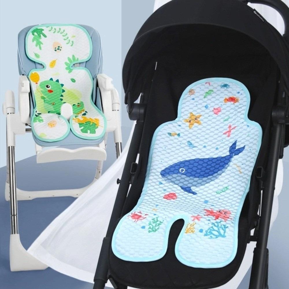Моющаяся подушка на сиденье детской коляски из ледяного шелка, подушка для сна в детской коляске