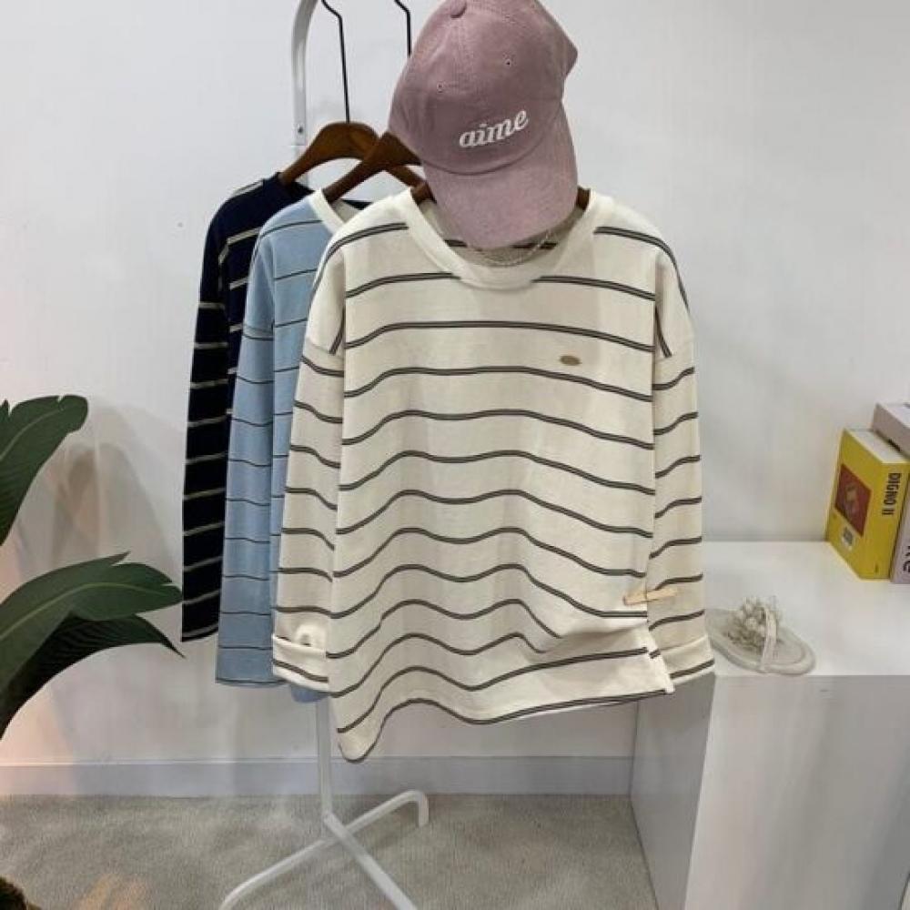 C S In The Room overSized STripe Long Sleeve T ShirT 3Color