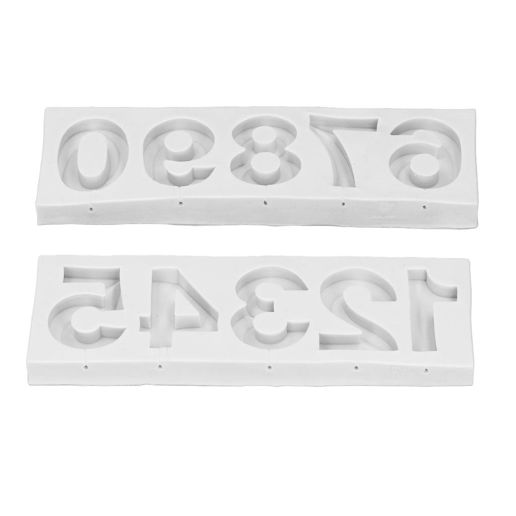 0‑9 Number Candy Mould Silicone Fondant Cupcake Decorating for Cookies Chocolate Candle Making