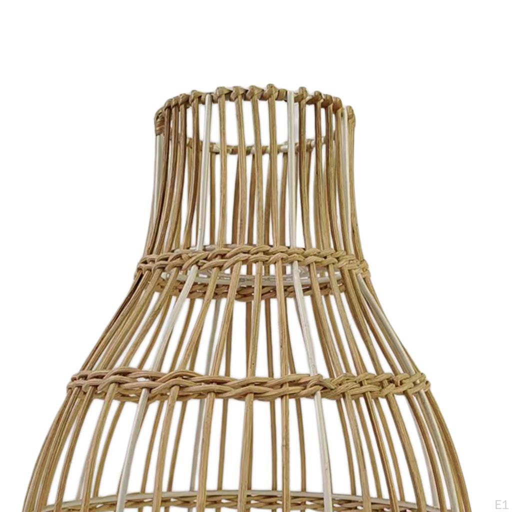 Ceiling Pendant Lamp Shade Made of Wicker for Lamp, Hanging Floor