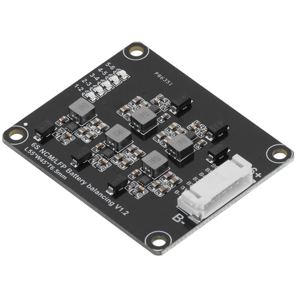 Балансировочная плата для аккумулятора 6S Индуктивный активный эквалайзер с низким энергопотреблением с кабелем и индикатором