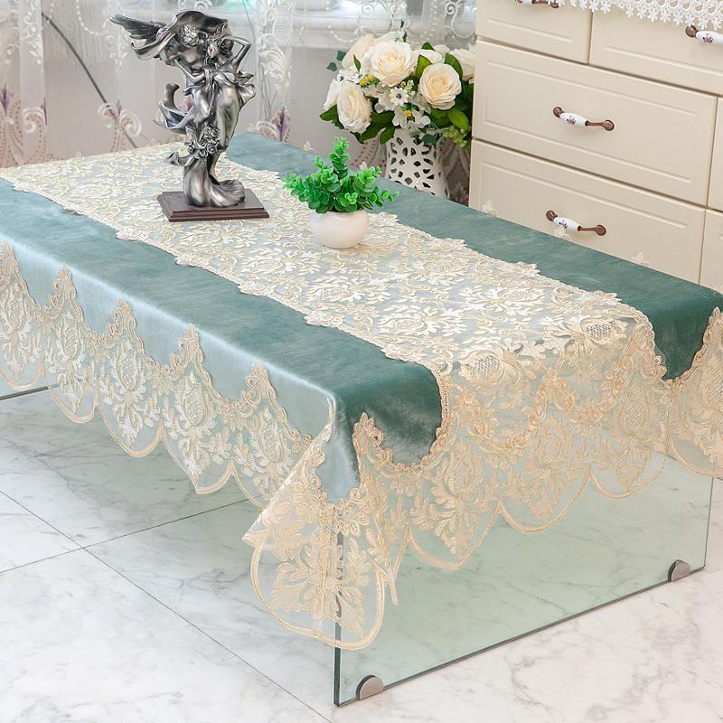 Luxury Lace Tablecloth Tea Table Cloth TV Cabinet Tablecloths Romantic Embroidery Table Cover for Dining Table Clothes Cloths