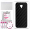 apgo Protective Skin Sticker for the Back Compatible with Meizu M8c, Wrap Film, Foil, Vinyl - Pattern Carbon Black