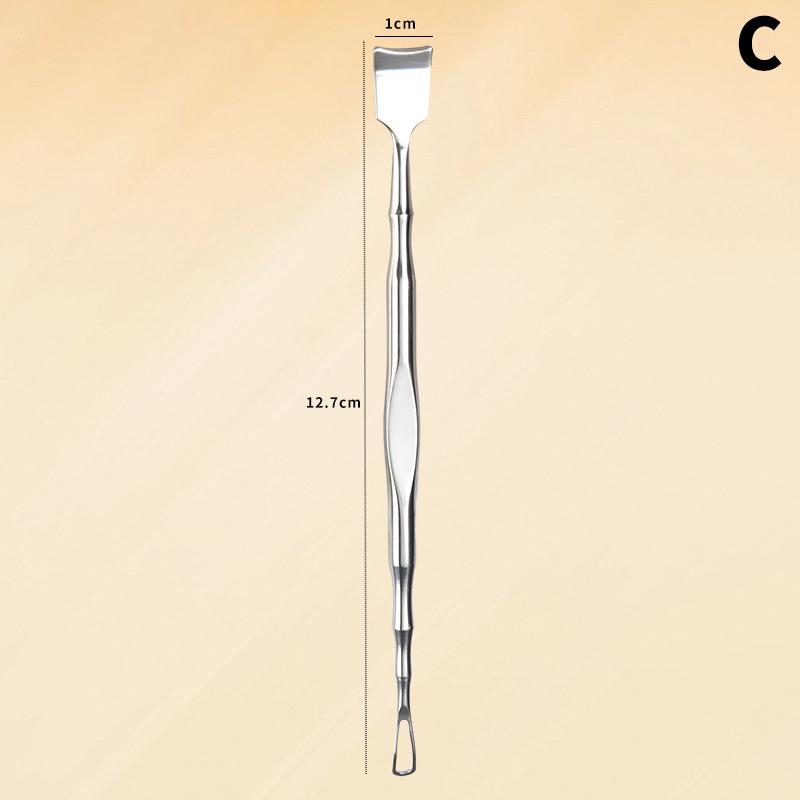 Двойная головка из нержавеющей стали Лопатка для удаления черных точек Игла для удаления угрей Профессиональный инструмент для ухода за кожей лица