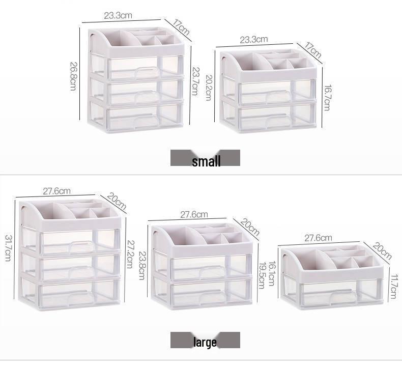 Настольный органайзер для косметики большой вместимости с выдвижными ящиками для ухода за кожей и помады