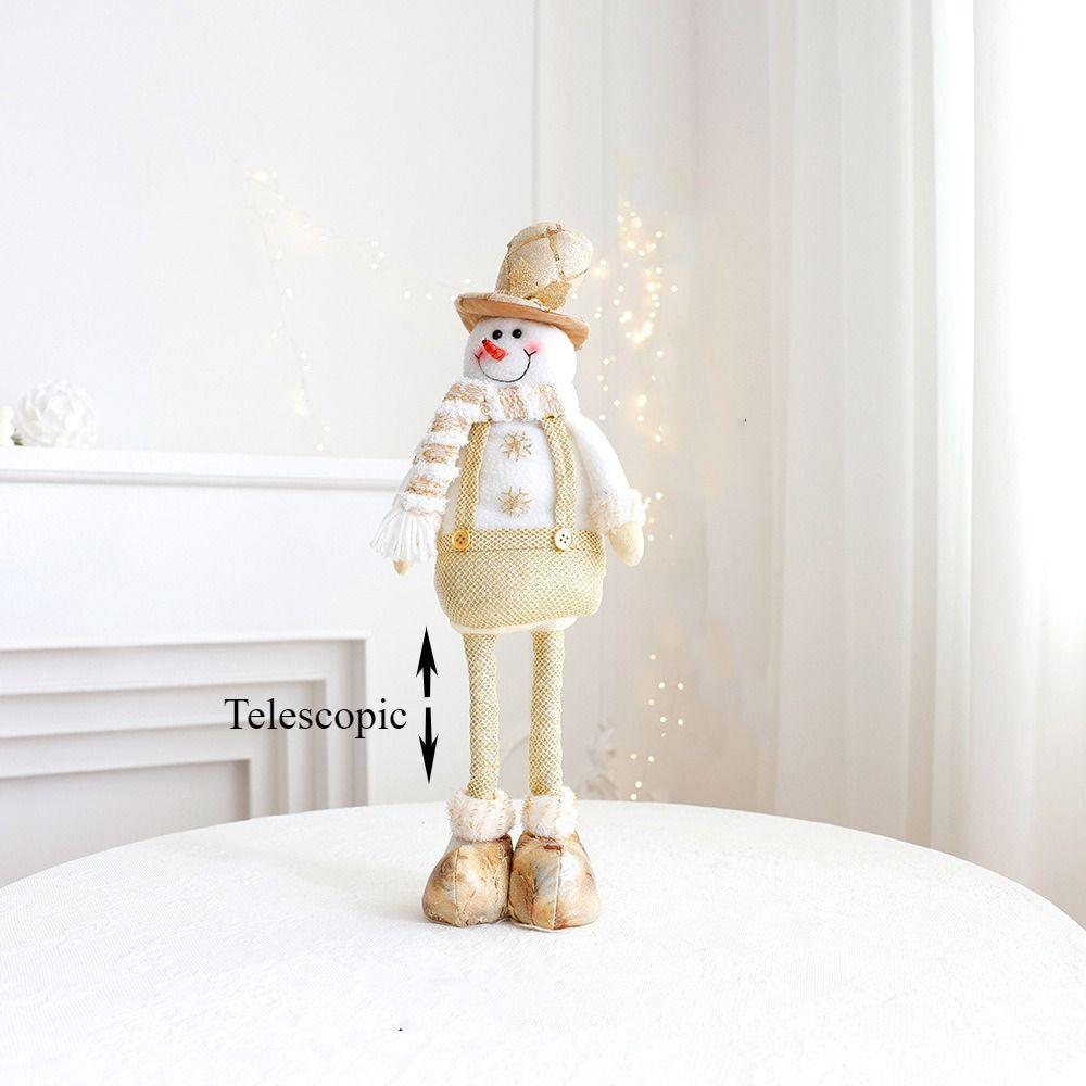 Золотые рождественские плюшевые кукольные украшения милые рождественские украшения новогодние принадлежности