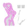 Сексуальная леди неоновый свет силиконовый акриловый USB затемняемый светодиодный ночник неоновая вывеска настенный декор для бара