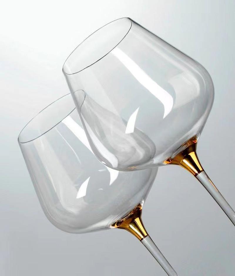 Европейский 660 мл Роскошный Золотой Бордовый Стеклянный Винтажный Винный Бокал Бокалы для Шампанского Бокал Стеклянный Стакан Набор Чашек Хрустальные