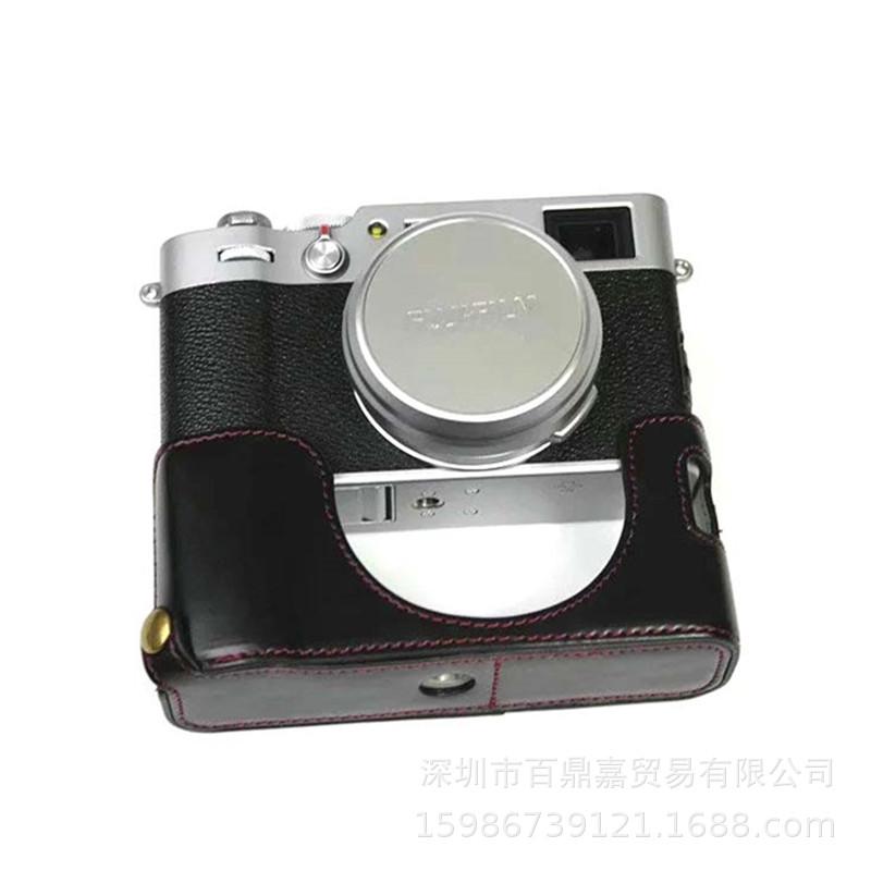Fuji X100V Leather Camera Half Case - Mirrorless Protector Bag