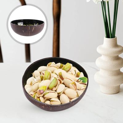 Кокосовая чаша, контейнер для конфет, скорлупа, держатель для орехов, закуски, салат, бамбук, деревянный детский офис