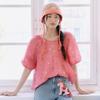 ThurSday ISland Women S blouSon Back Neck Hole Pattern blouSe T264mbl262w