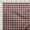 oneOone Cotton Flex Brown Fabric Check Fabric For Sewing Printed Craft Fabric By The Yard 40 Inch