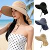 Breathable Sunscreen Cap Wide Brim Shawl Cap New Bucket Hat  Women