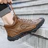 Autumn Handmade  Men's Casual Boots Large Size Driving Car Boots Handmade Sewing Ankle Boots