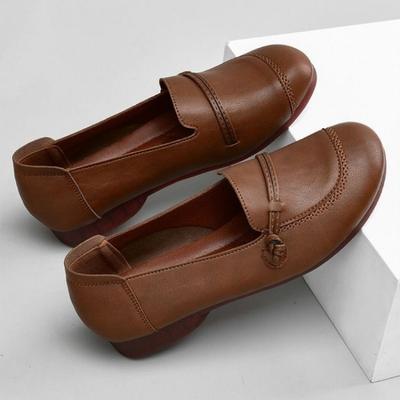 Ретро обувь эластичная мягкая поверхность мягкая подошва плоская подошва весна и осень новая универсальная с мелким вырезом на одной педали женская обувь