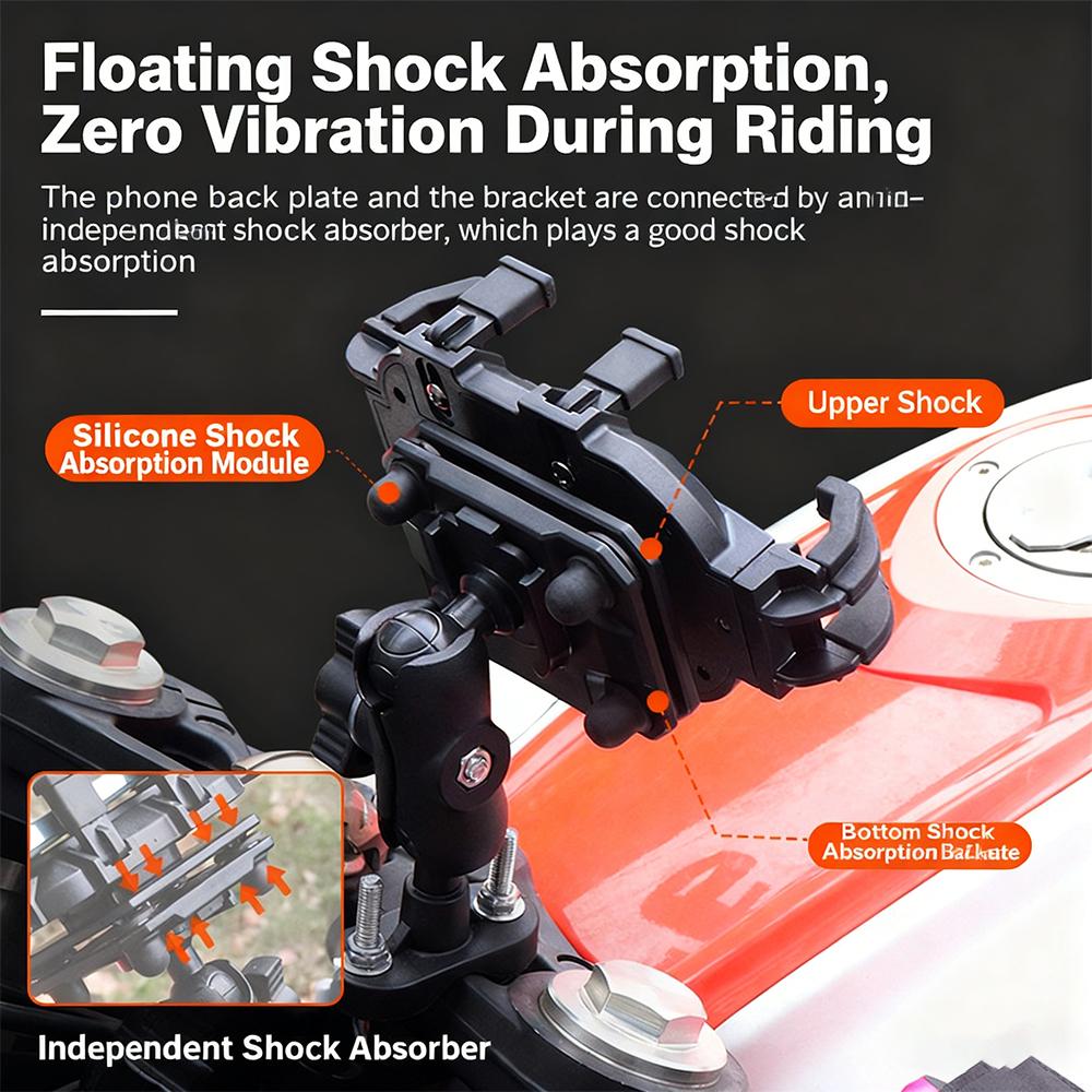 Motorcycle Mobile Phone Holder Shockproof Adjustable Adjustable Handlebar Mirror Mount GPS Bracket For Motorbike Scooter ATV