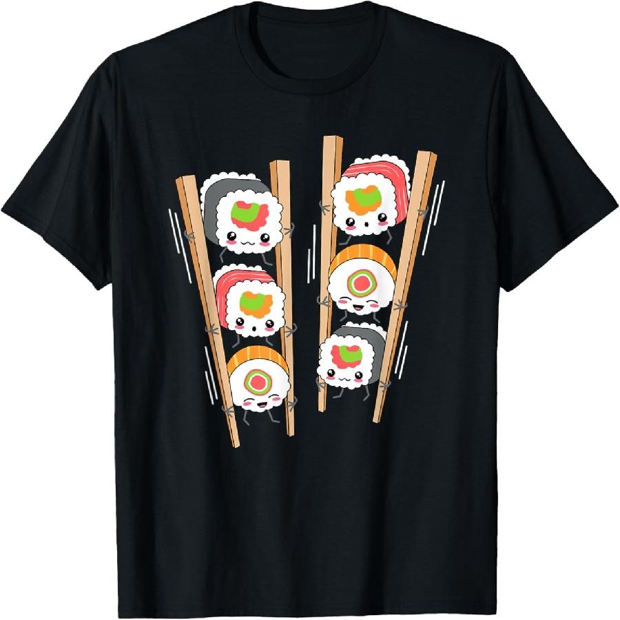 Funny Kawaii Sushi How I Roll Pembroke Welsh Corgi Dog Lover T-Shirt
