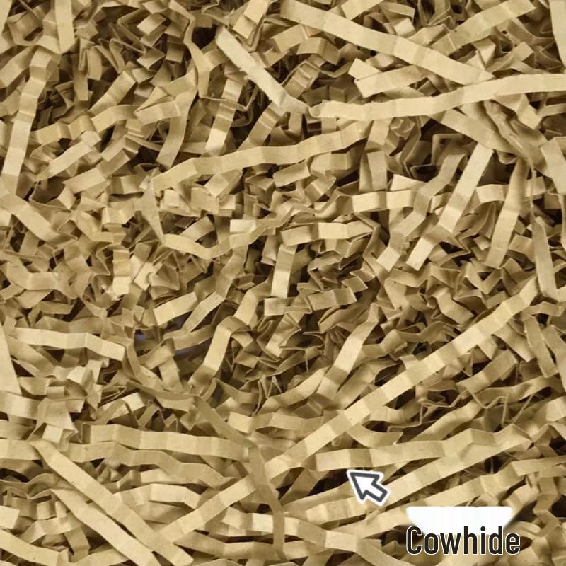 High-End Raffia Gift Box Filler - Shockproof Crepe Paper Shredded for Fruit & Wine Packaging