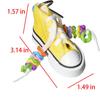 3.14*1.49*1.57 Inch Parrot Nibbling Toy Canvas Canvas Shoe Circle Interactive Toy