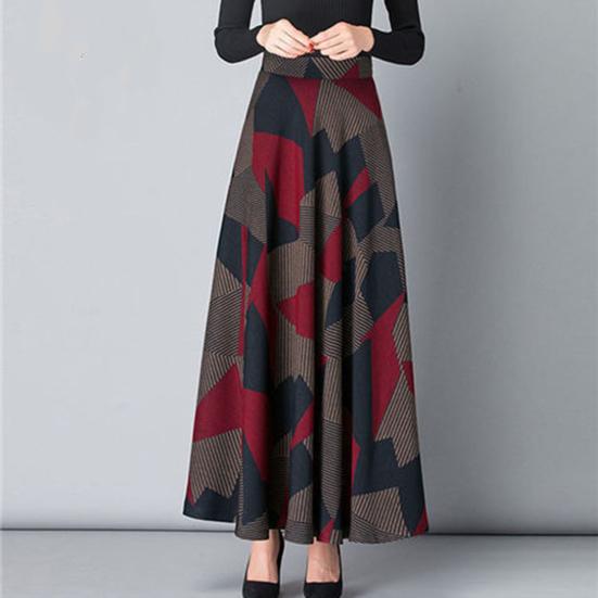 Женская юбка с цветочным принтом, высокая талия, большой подол, длинная юбка А-силуэта, плиссированная юбка макси в стиле бохо