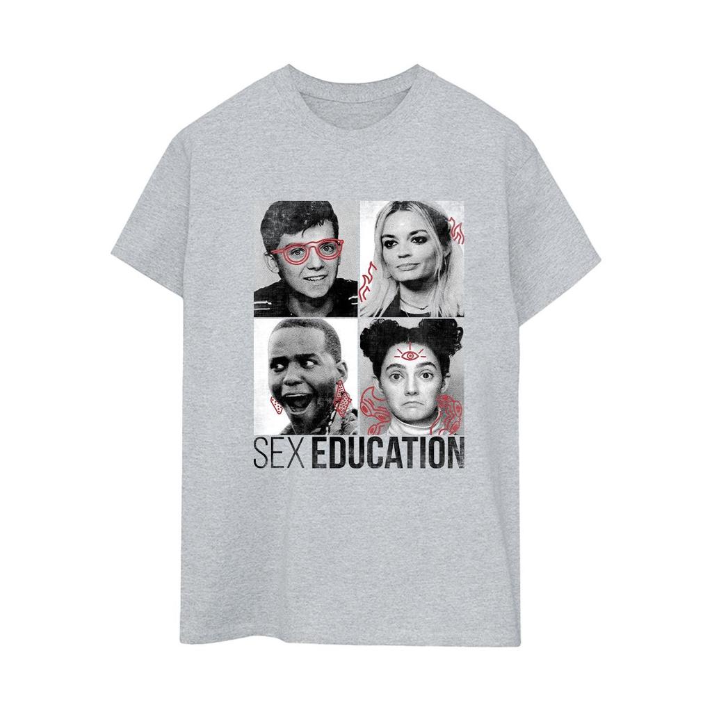 Netflix Womens/Ladies Sex Education Class Photos Cotton Boyfriend T-Shirt