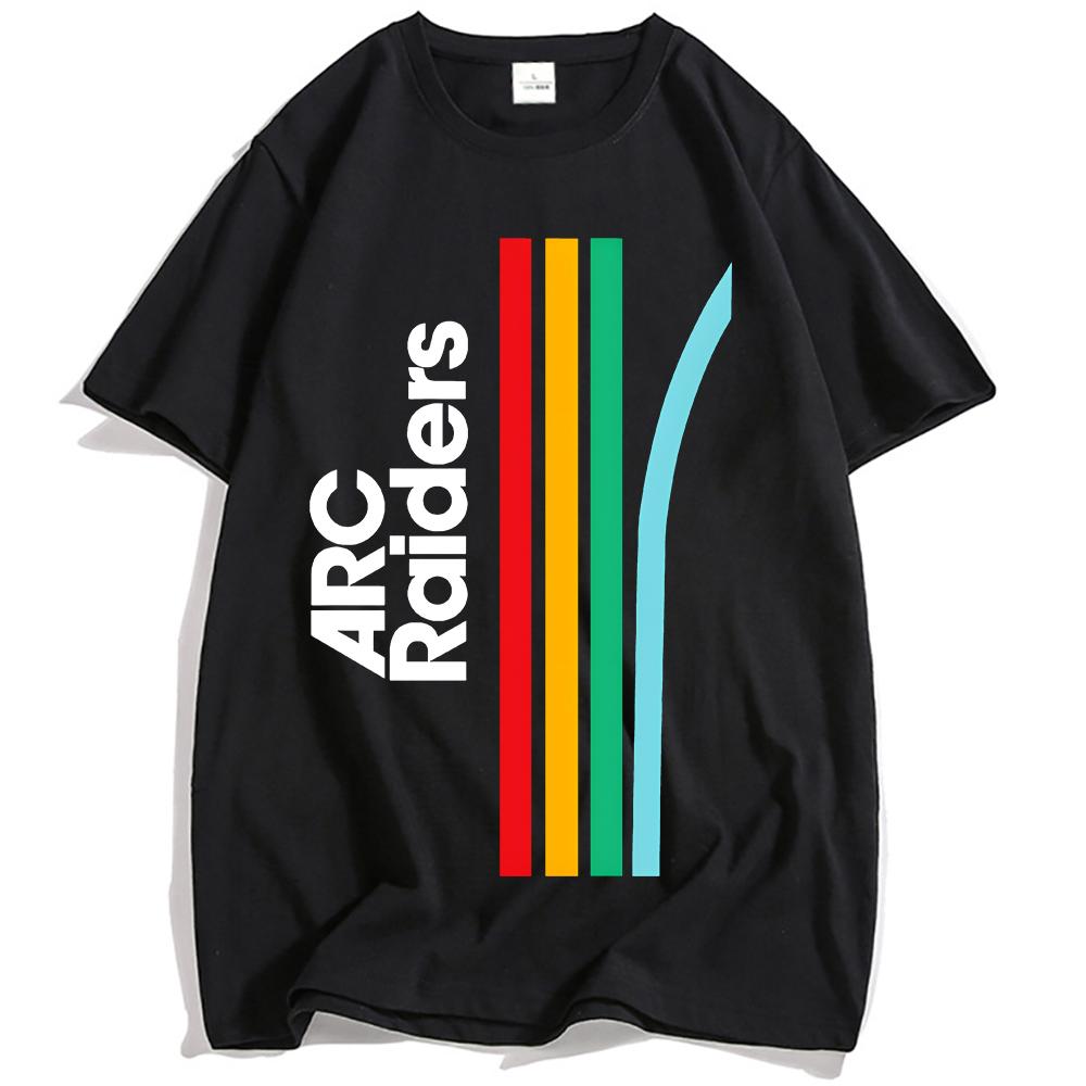 Hot Game ARC Raiders Rainbow Graphic Tshirts Cotton Fashion Loose Men/Women T-shirt Unisex Streetwear O-neck Casual Male Tees