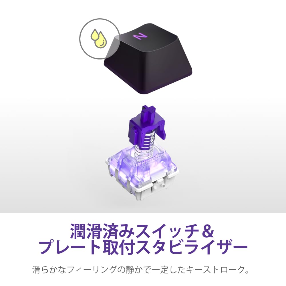 NZXT Function 2 MiniTKL Black Gaming Keyboard with RGB 8K Polling Optical Linear Tenkeyless English Wired Black LEDs, Rate, Switches, Keyboard,