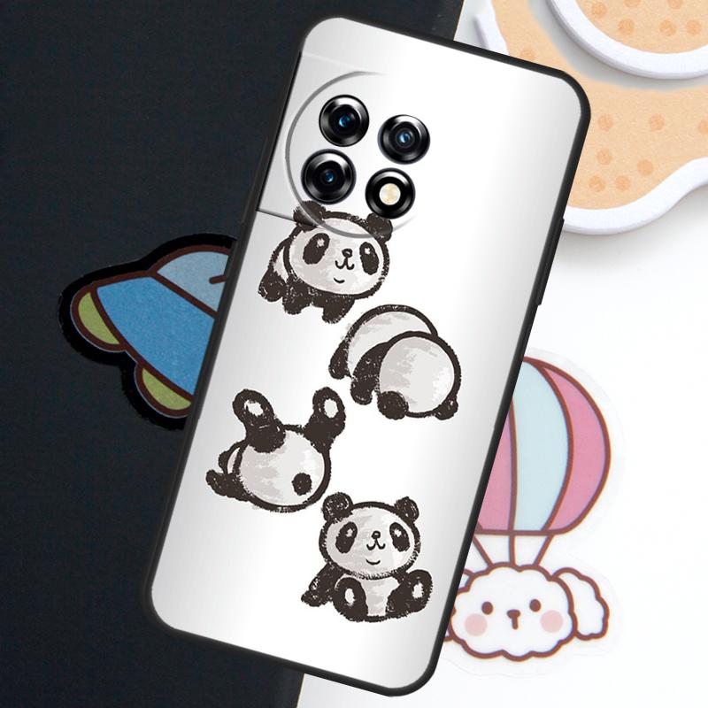 Cartoon Panda Case For OnePlus Nord 5 CE 3 4 Lite N20 N30 OnePlus 15 13 12 11 10 Pro 10T 12R 13R 15R Cover