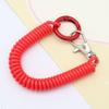 Keychain Lanyard Stretchy Key Ring Anti-lost Lobster Clasp Keyring Stretch Spring Coil Key Hooks