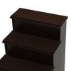 Pet Stairs, for Dogs/Cats, 4-Step, Short Plush, up to 30 kg, 40 x 59 x 54.2 cm, Dark Brown