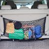 Car Trunk Net Pocket Pet Barrier Mesh Bag Double Layer Vertical Net Luggage Storage Fixed Bag