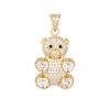 Модные Ювелирные Изделия Подарок Индивидуальный Кулон Цирконий CZ Ювелирные Изделия Латунь Позолота 14K Милый Кулон-Шарм Медвежонок