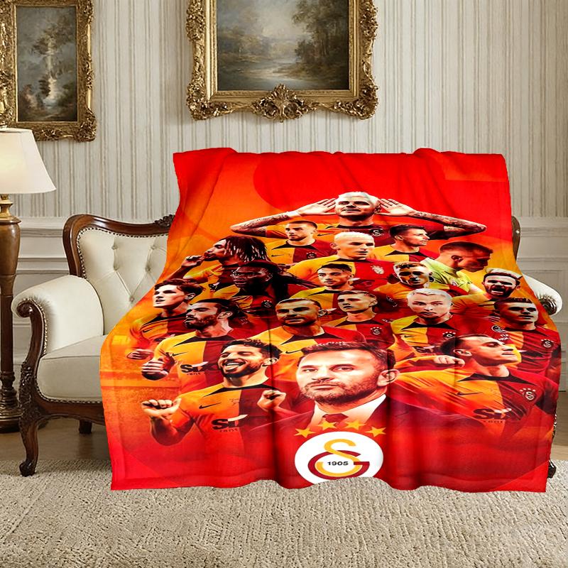1pc Comfortable Home Print Throw Blanket, Galatasaray SK Blanket For Bed and Sofa Use, Special Present For Family