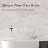 Настенный держатель для бокалов для вина, простой в использовании, защищенный от разливов дизайн, бесследный клей, стильный органайзер для ванной комнаты для чашек с красным вином