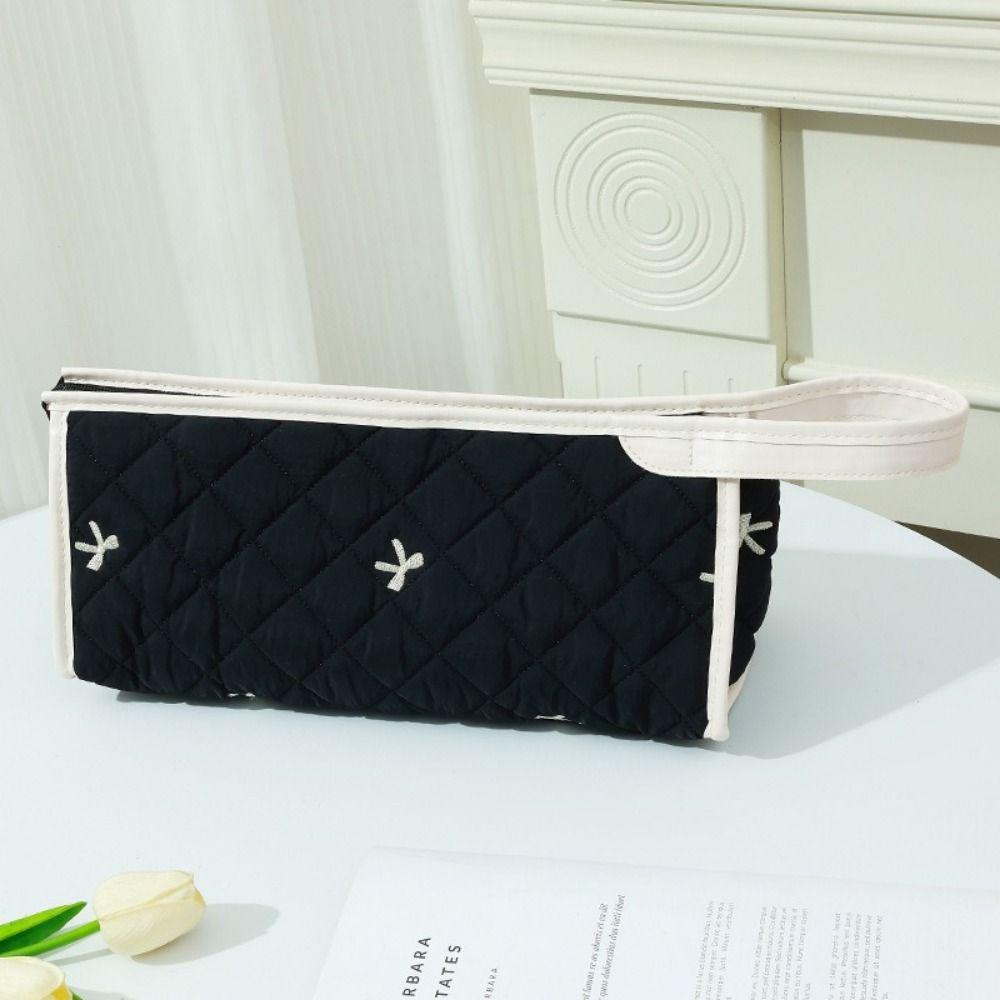 Large Capacity Hair Dryer Storage Bag With Handle Space Saving Cosmetics Storage Bag Soft Dustproof Stationery Organizer