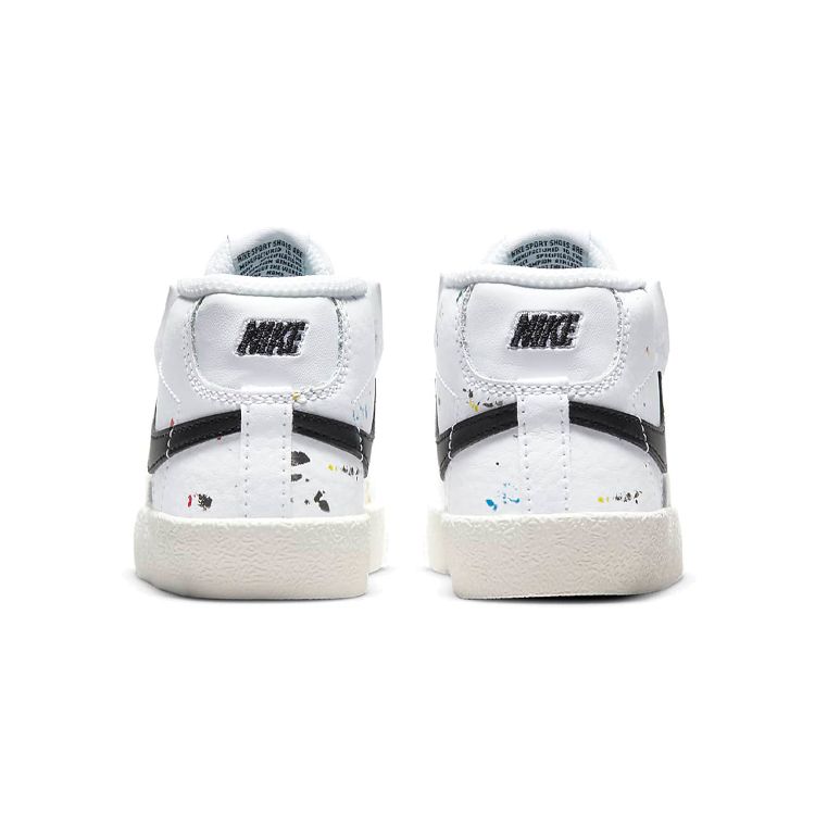 Nike Детские кроссовки Blazer Mid 77 TD Paint Splatter White Sail Black DJ2620-100