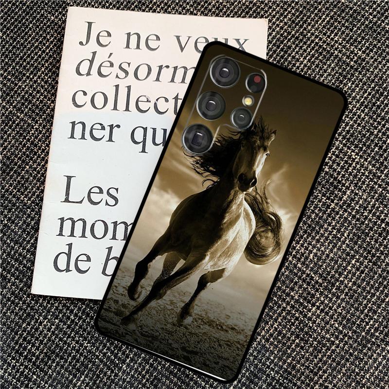 Чехол с изображением бегущих лошадей для Samsung Galaxy S25 Ultra S21 S22 S23 S24 Ultra S9 S10 S20 Plus S25 FE Задняя крышка