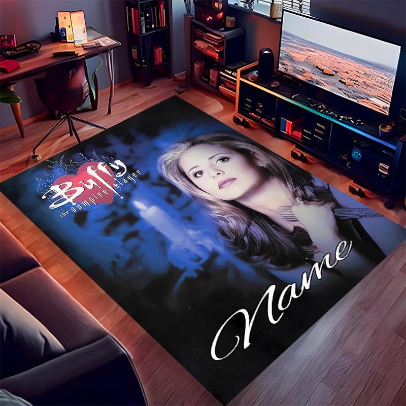 Custom personalization Buffy the Vampire Slayer Print Area Rug - Soft, Washable Non-Slip Indoor Mat,Living Room,Home&Office Decorative Rug