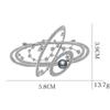 Blucome Planet Brooch Diamond Zircon Pins Women's Brooch for Coat Suit Bag Hijab Gifts