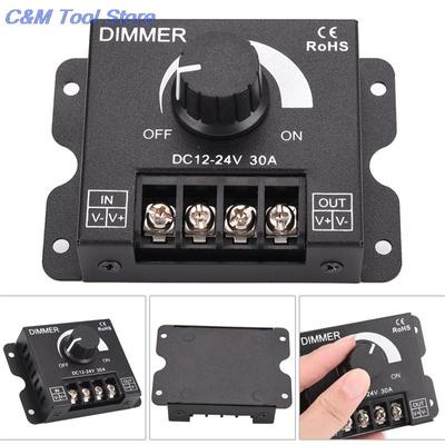 30A светодиодный диммер постоянного тока 12 В 24 В 360 Вт регулируемая яркость лампы драйвер ленты одноцветный источник питания контроллер