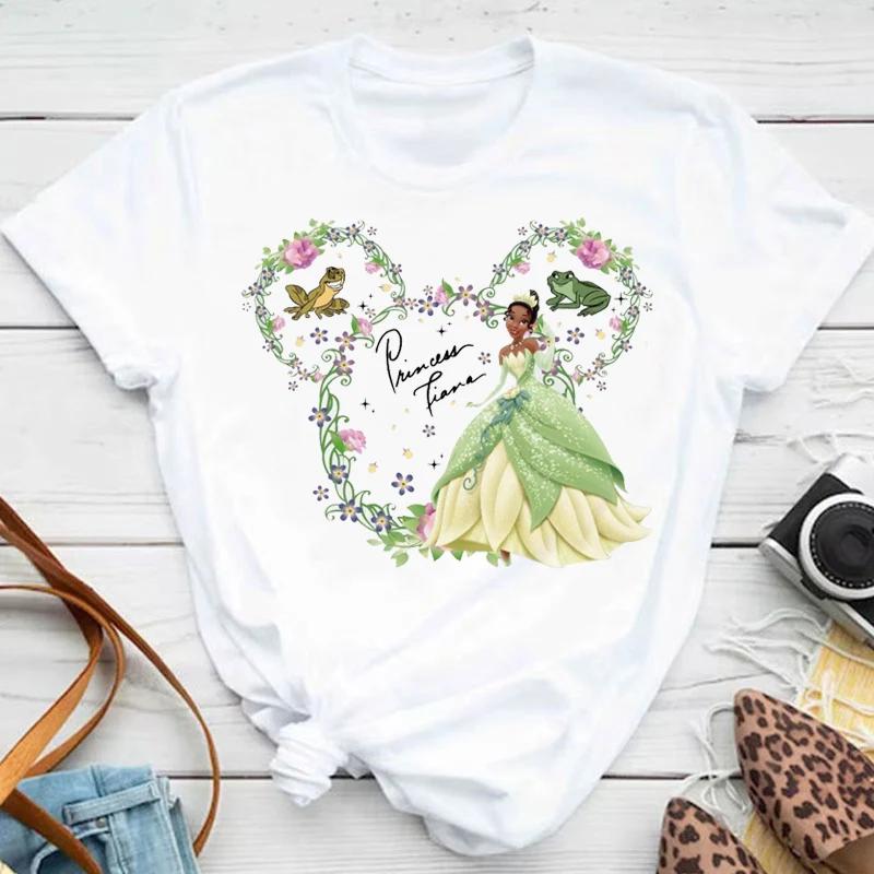 Mulan Princess Print T-shirt Mickey Casual Fashion Short Sleeve T Shirt Streetwear Tshirt Y2k Clothes Tops Unisex