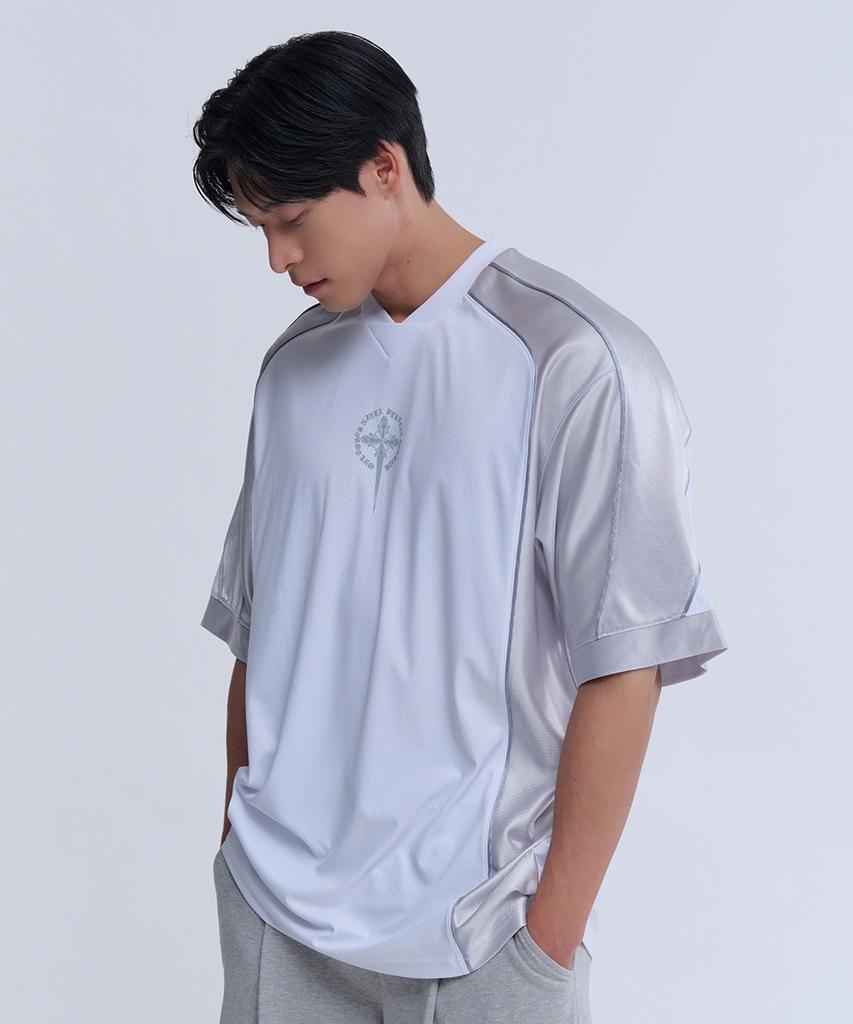 NINEZ 99 Applique Rugby Oversized T-Shirt (2 Colors)