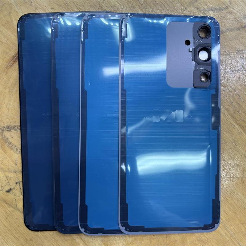 A55 Для Samsung Galaxy A55 5G A556 Корпус телефона Стеклянная крышка Задняя крышка аккумулятора Панель задней крышки Крышка объектива камеры