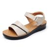 Women Ladies Mother Genuine Leather Shoes Sandals Flats Female Summer Soft Soled Casual Beach Shoes Size 35-41