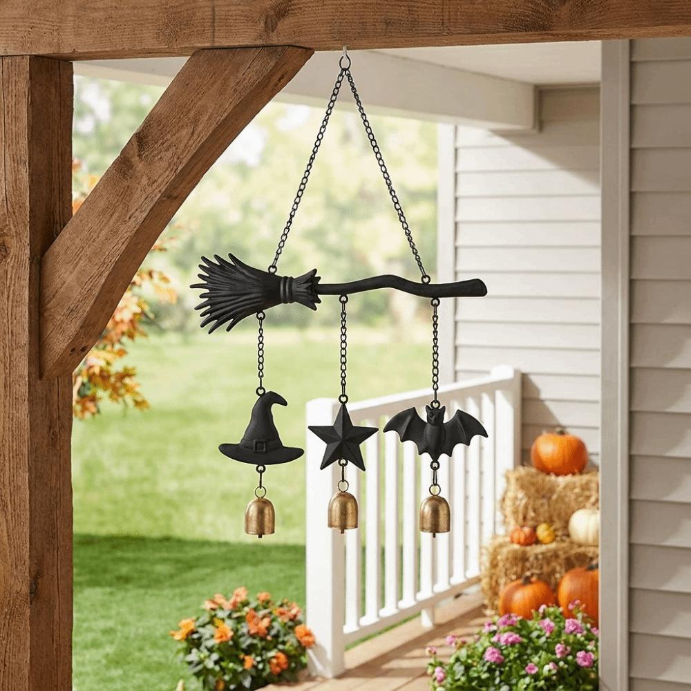Iron Halloween Wind Chime Rust Resistant Hanging Bell Ornament Creative Metal Wind Chime Garden